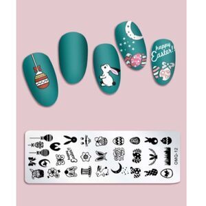 Easter Nail Art Template Plate